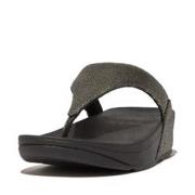 FitFlop Lulu glitz-canvas toe-post sandals