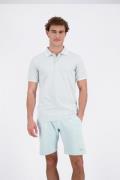 Airforce Hrm0655 double stripe 525 pastel blue heren polo -
