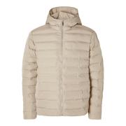 Selected Barry quilted hooded jacket pure cashmere