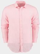 Bos Bright Blue Casual hemd lange mouw 100% linnen mob118 uni/20 rosa