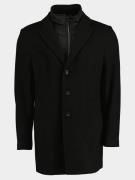 Bos Bright Blue Wollen jas job coat plain 22301jo01bo/990 black