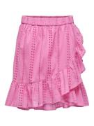 Only Onldonna short emb skirt wvn pink