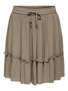 Only Onlibiza life short skirt wvn noos taupe