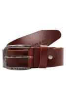 Jack & Jones Heren riem jacpaul leer roodbruin