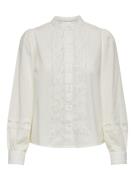 Jacqueline de Yong Jdyflo ls lace shirt wvn off-white