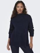 Jacqueline de Yong Jdyelanora ls highneck slit pullov navy