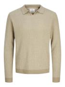 Jack & Jones Jprblabani knit split neck ls licht