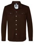 Profuomo Donker wol knitted overshirt