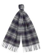 Barbour Tartan shawl blue granite