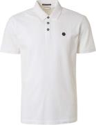 No Excess Polo pique garment dyed responsible white