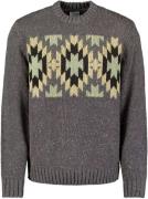 No Excess Pullover crewneck jacquard pattern dark grey