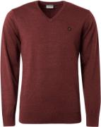 No Excess Pullover v-neck 2 coloured melange rusty