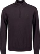 No Excess Pullover half zip 2 coloured melang aubergine