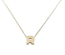 Christian Gouden ketting met r hanger