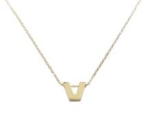 Christian Gouden ketting met v hanger