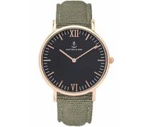 Kapten & Son Horloge black olive canvas campina 4251145223762