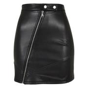 Urban Classics Dames biker faux leren rok