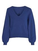 Vila 14084174 viril rev v-neck l/s knit top