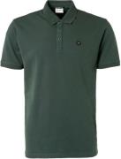 No Excess Polo korte mouw pique garment dyed dark steel