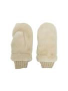 Only Onlwiwi new winter faux fur mittens zand