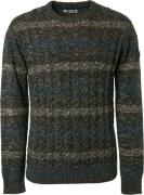 No Excess Pullover crewneck cable jacquard de ocean