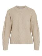 Vila 14094182 vilou o-neck l/s cable knit top