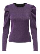 Only Onlrich ls glitter puff top jrs -