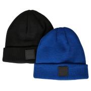 Urban Classics Childrens/kids patch leather patch logo beanie (set van...