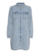 Vero Moda vmjennie ls short denim dress ga no 10310968 light blue deni...