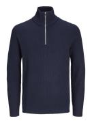 Jack & Jones jjeperfect knit half zip sn 12257773 sky captain