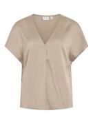 Vila viellette v-neck s/s satin top no 14089239 -