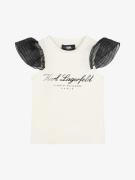 Karl Lagerfeld Meisjes shirt ecru zwart