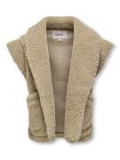 Only Kogsitka teddy vest camel