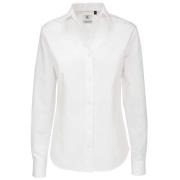 B and C B&c vrouwen/dames sharp twill shirt met lange mouwen