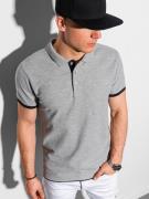 Ombre heren poloshirt ash s1382 s