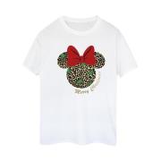 Disney Dames minnie mouse luipaard kerst katoenen vriendje t-shirt