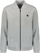 No Excess Sweater full zipper pique bomber grey melange