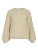 Vila Vipolana o-neck ls glitter knit to beige