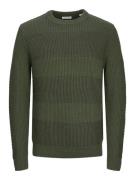 Jack & Jones Jjhugo knit crew neck donker