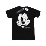 Disney Heren mickey mouse distressed gezicht t-shirt