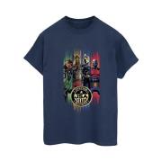 DC Comics Dames zwart adam jsa gouden badge katoenen vriendje t-shirt