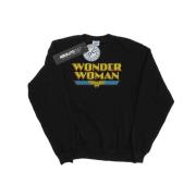 DC Comics Dames wonder woman sweatshirt met gekraakt logo