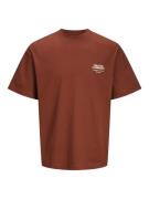 Jack & Jones jornoho back graphic tee ss crew ne 12262508 brandy brown