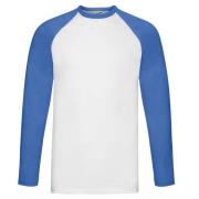 Fruit of the Loom Heren valueweight baseball t-shirt met lange mouwen