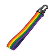 Bagbase Merkbare regenboog gestreepte sleutelclip