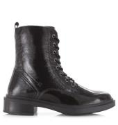 Poelman lakleren boot met rits veterboots dames