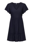 Only Onlsandra ss v-neck dress jrs navy