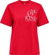 Only Onlleona s/s text emb. top box jrs true red/kind