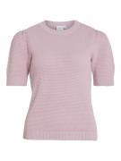 Vila vidalo o-neck s/s knit top noos 14084421 winesome orchid