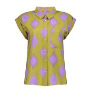 Geisha blouse 53210-20 530 green/purple